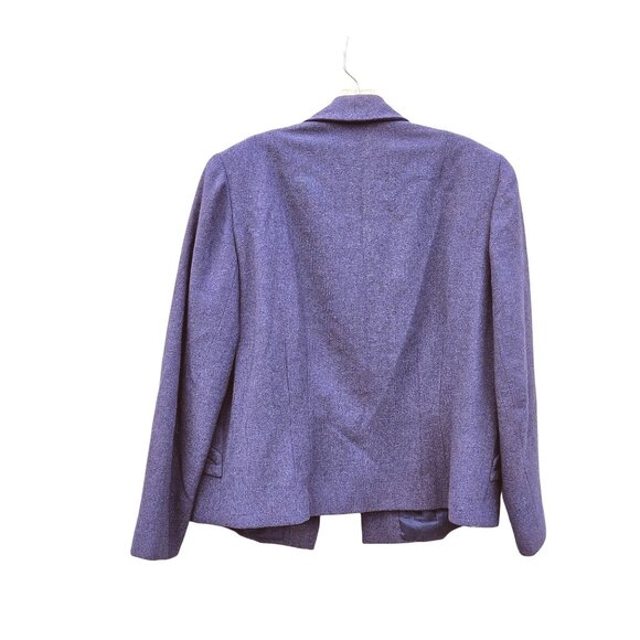 1940s Vintage Bespoke Wool Jacket L/XL Eggplant Purple Tailored Waist - Picture 6 of 13